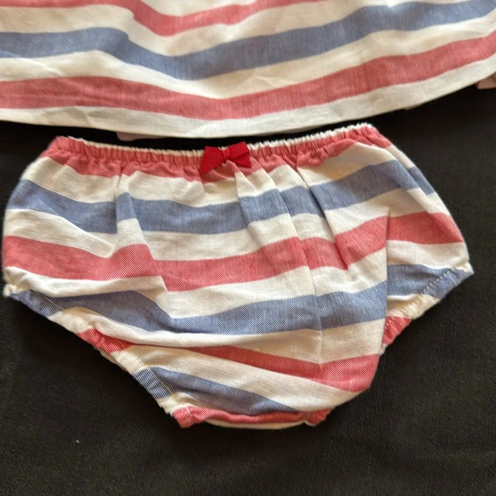 Mayoral 2-pc Striped‎ Kids Dress Set with Bloomers new 2-4 months